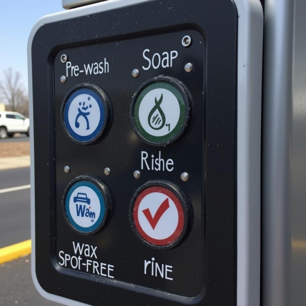 Car Wash Control Panel and Options