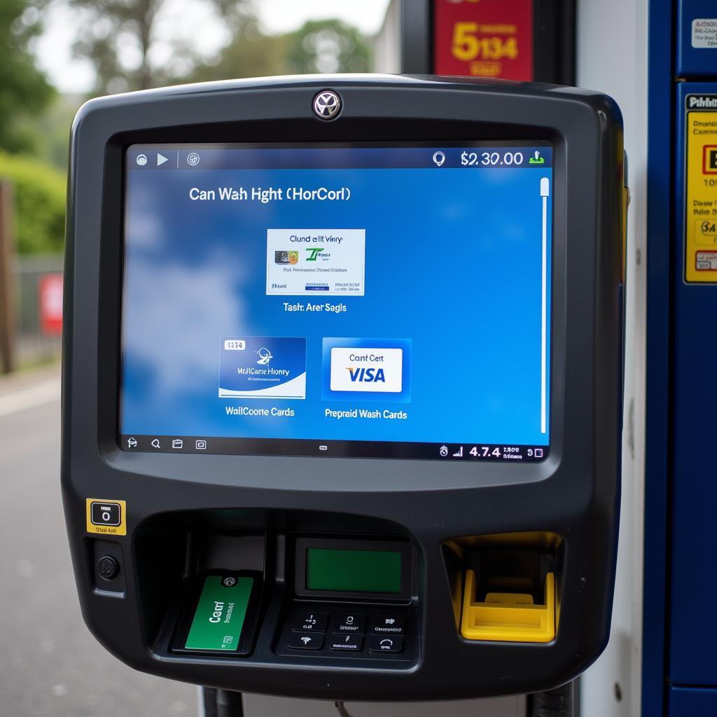 Modern Car Wash Payment Kiosk