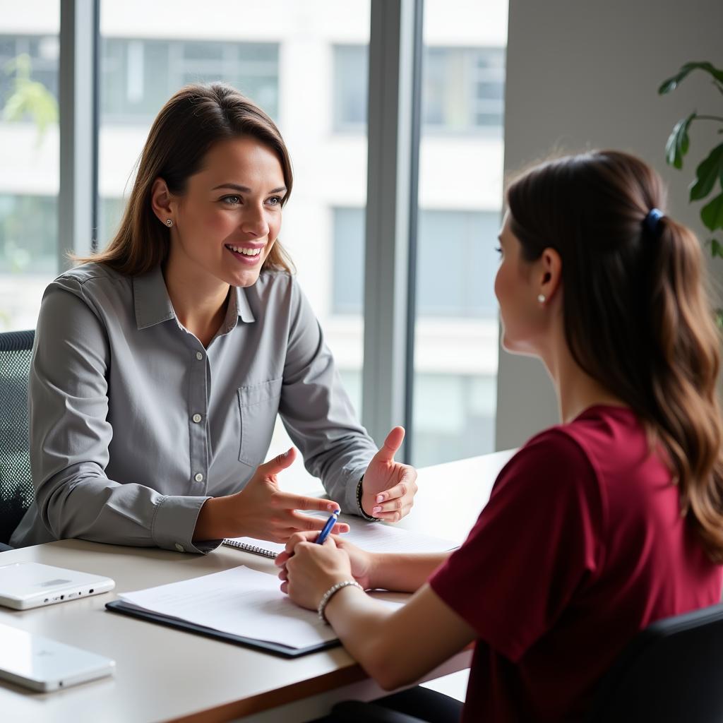 Career Counselor Providing Guidance