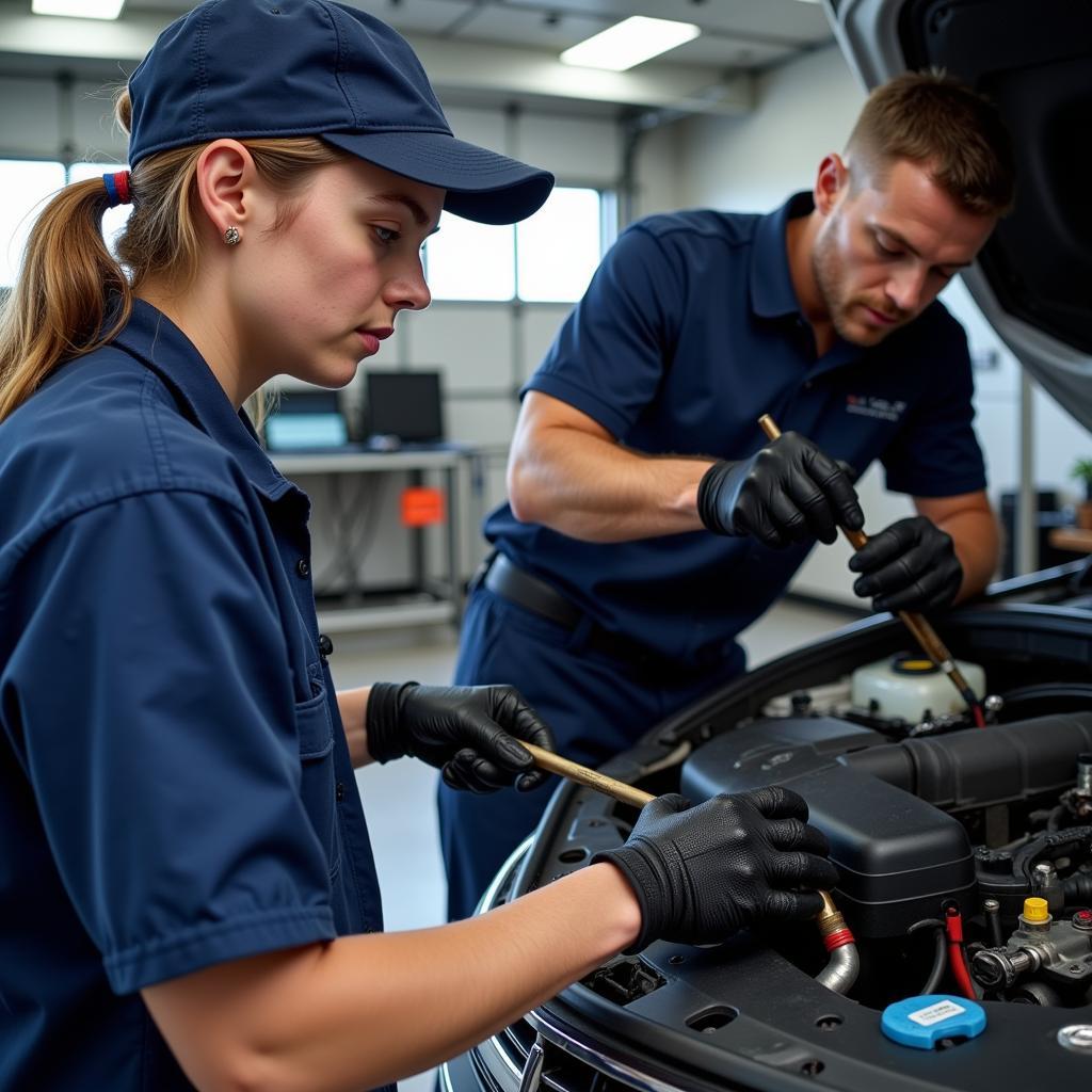 Certified Technicians Performing Car Maintenance in Sutton Coldfield