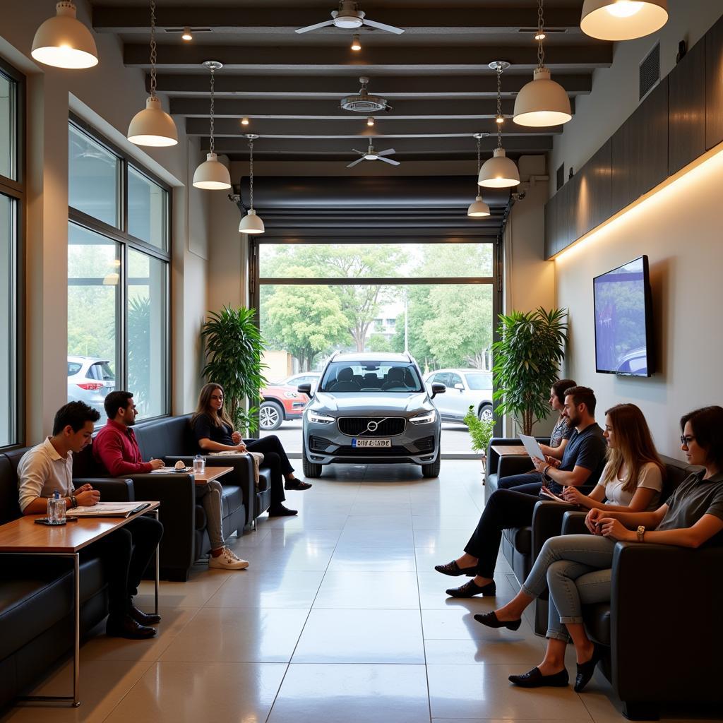  Comfortable Waiting Area at a Car Service Center in Chandigarh 