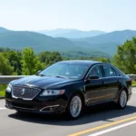 Luxury car service driving from Charlottesville to Dulles