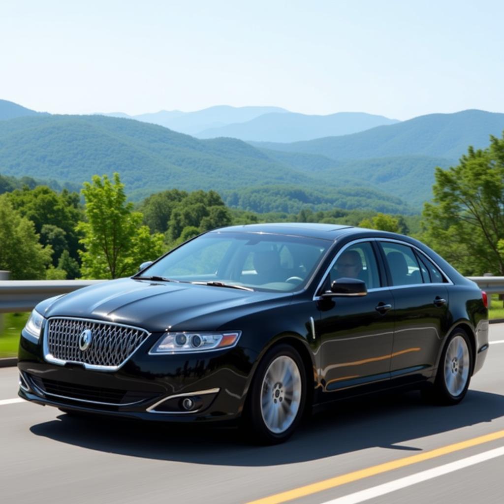 Luxury car service driving from Charlottesville to Dulles