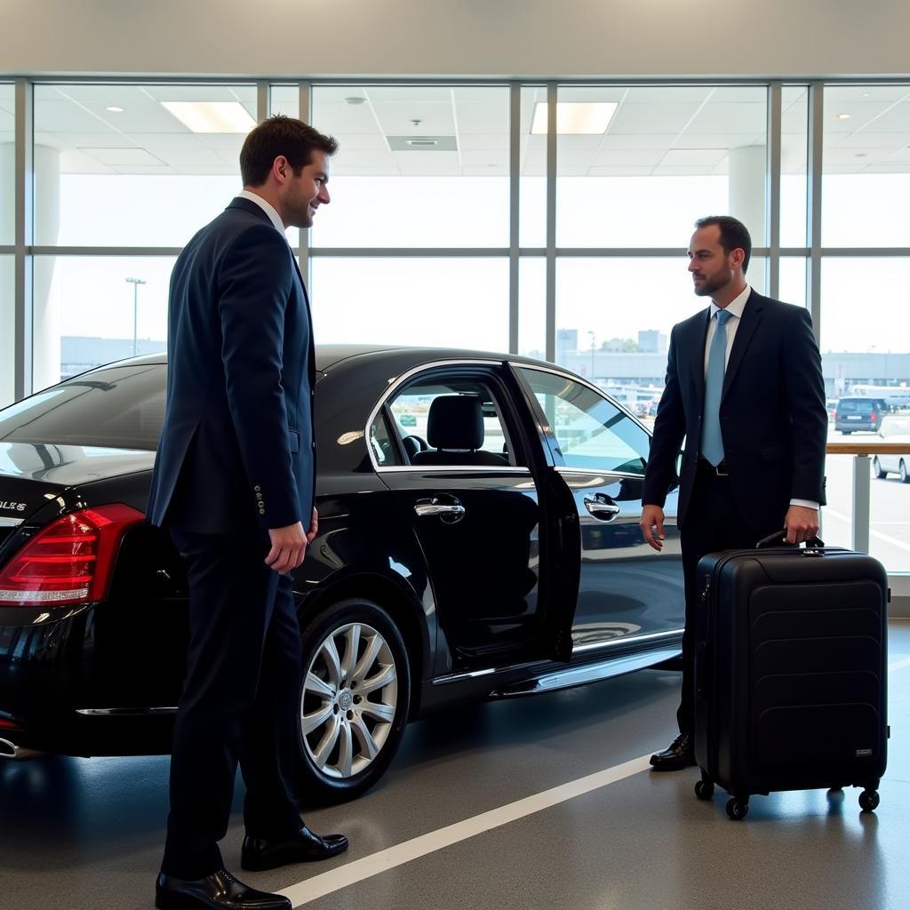 Chauffeur Meeting Client at LAX