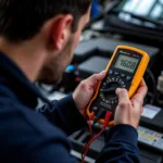 Checking Car Battery Health with Multimeter