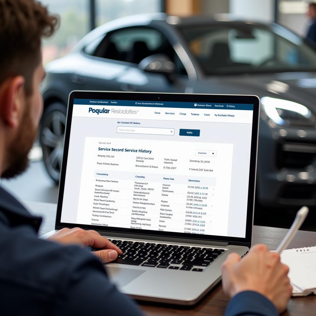 Checking a Car's Service History Online