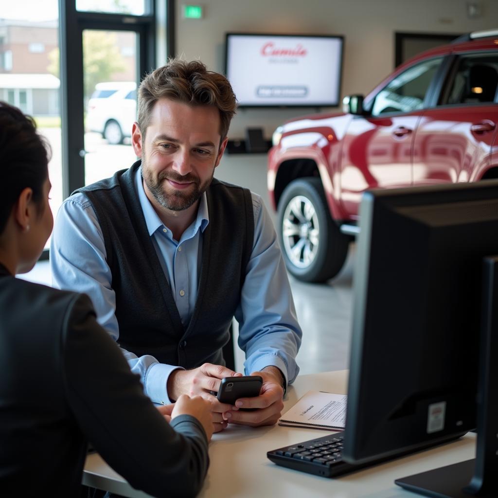 Verifying Car Service History at a Dealership