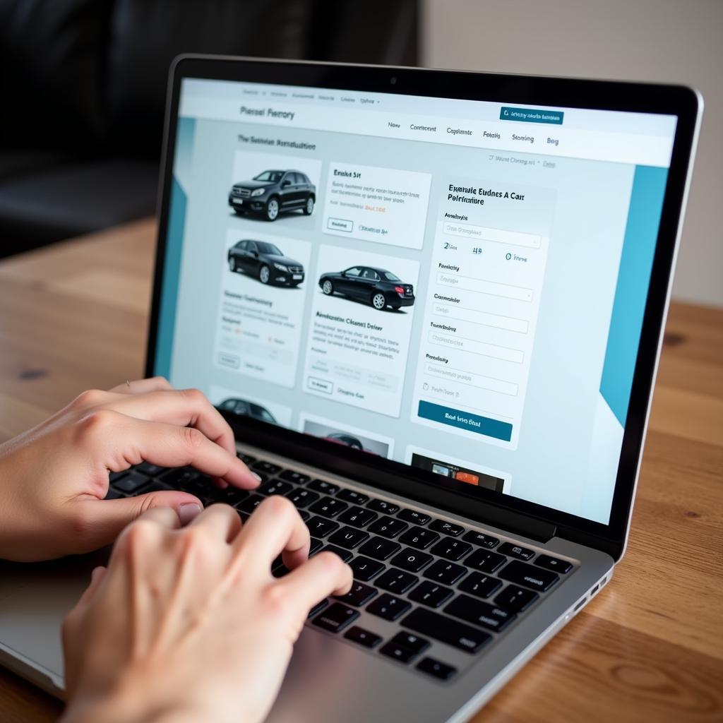 Booking a car service online