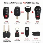 Citroen C3 Picasso Key Types