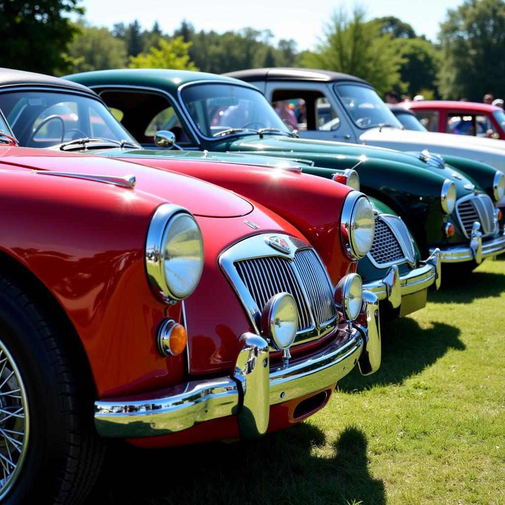 A stunning display of classic cars at a prestigious car show