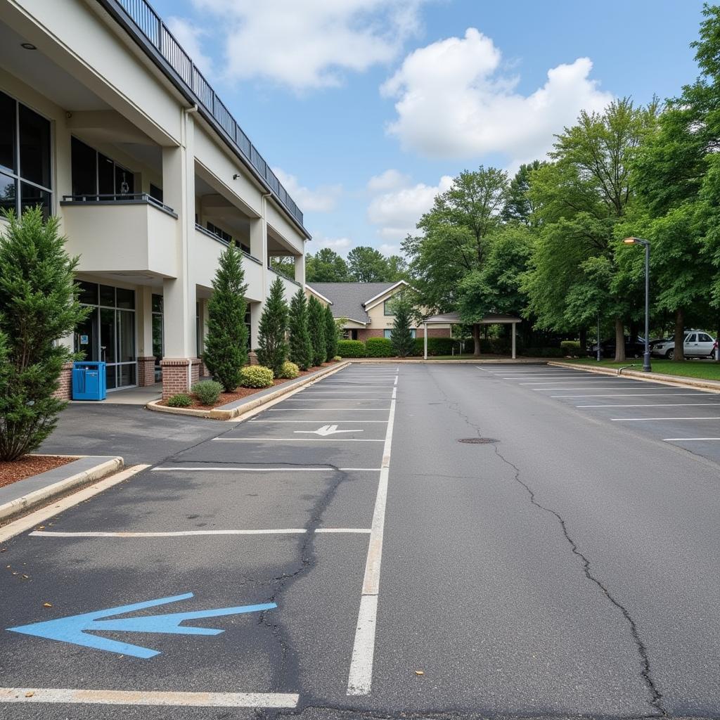 A clean and inviting car park