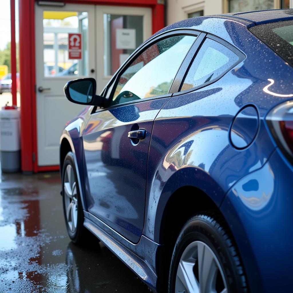 A clean car after a self-service car wash