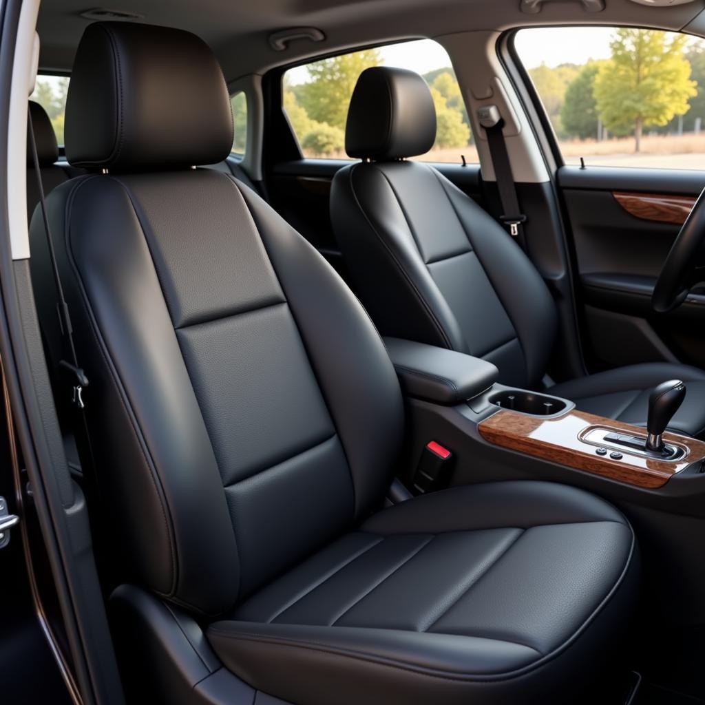 Spotless Car Interior with Freshly Installed Seat Covers in Millom