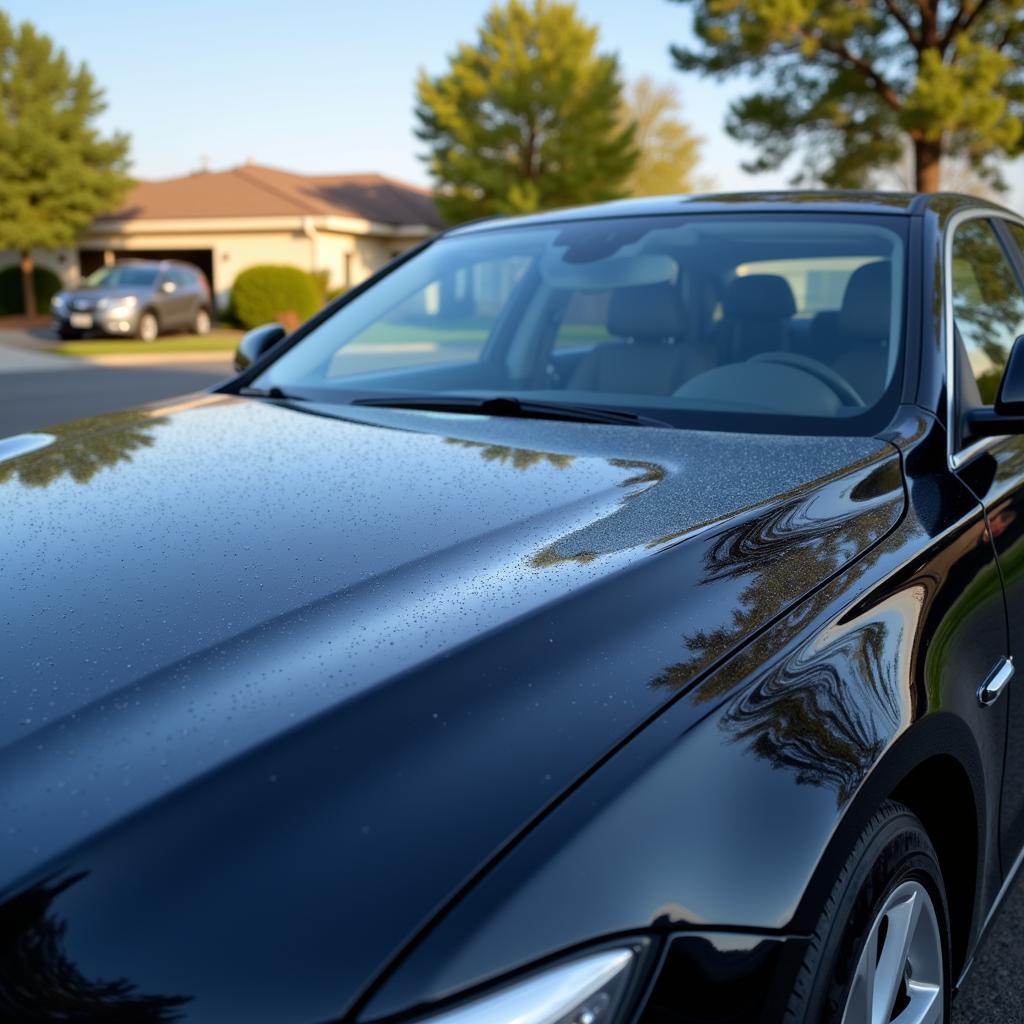 Sparkling Clean Car Roof After Professional Detailing