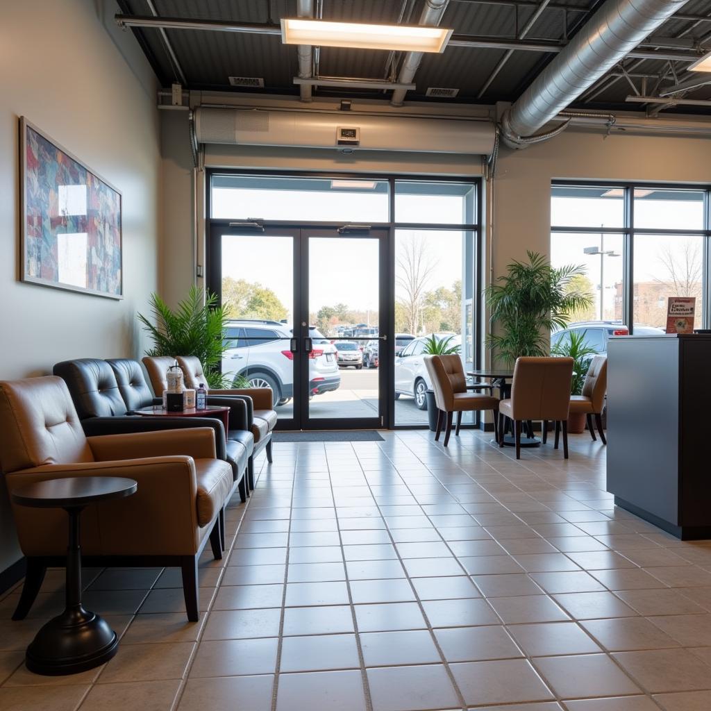 Comfortable waiting area in Clifton car service center