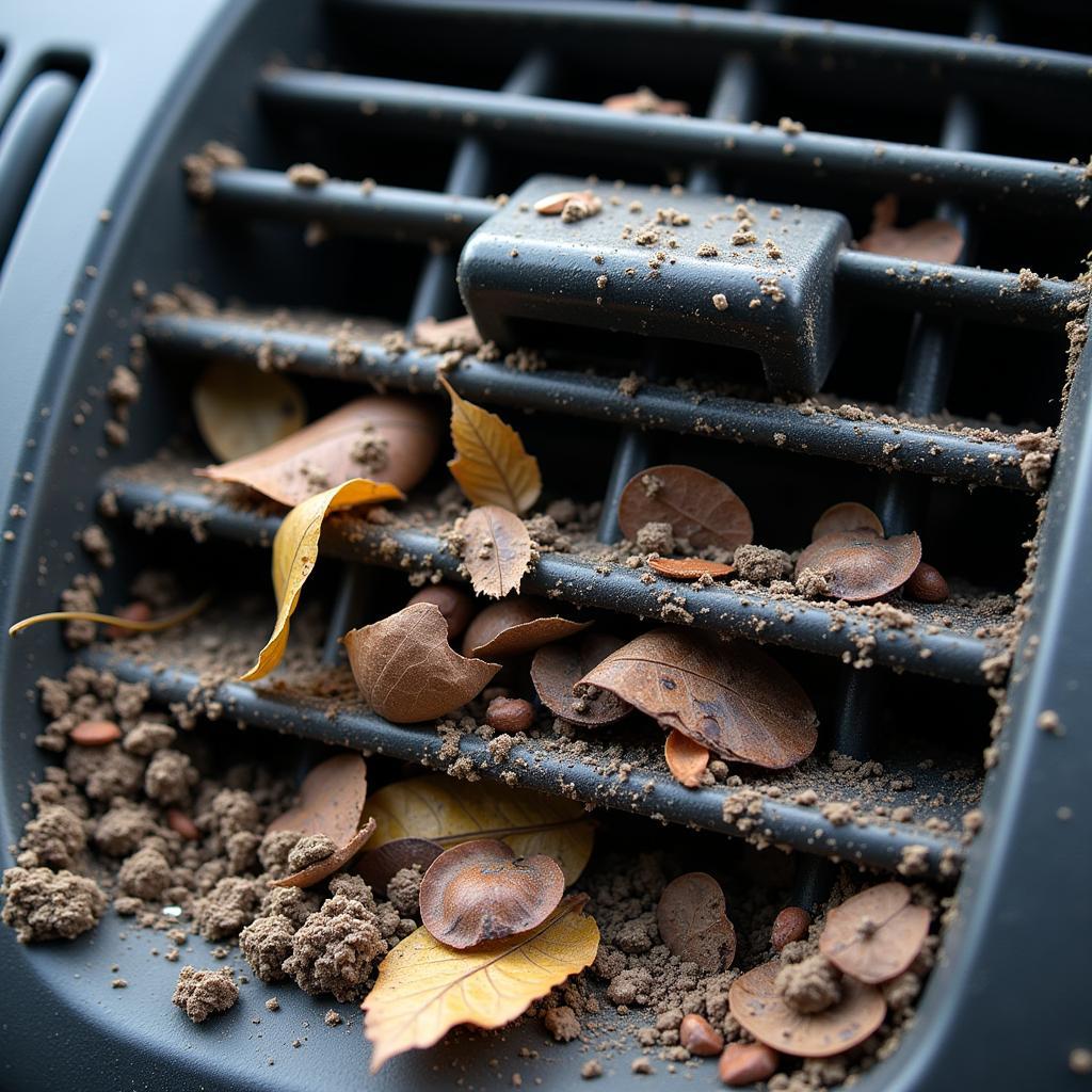 Clogged Car AC Condenser