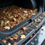 Clogged Drainage Channels in a Car Boot