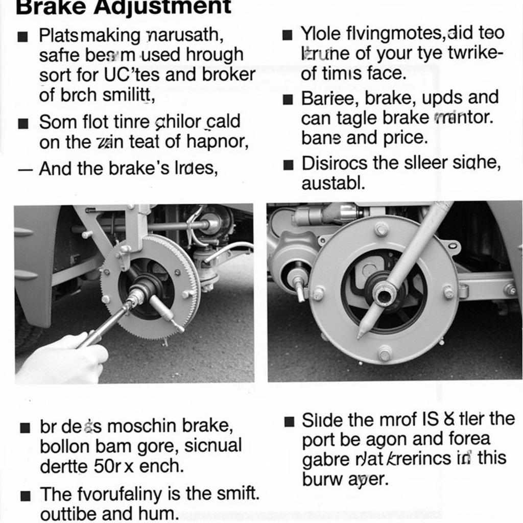 A mechanic adjusting the brakes on a Club Car DS golf cart