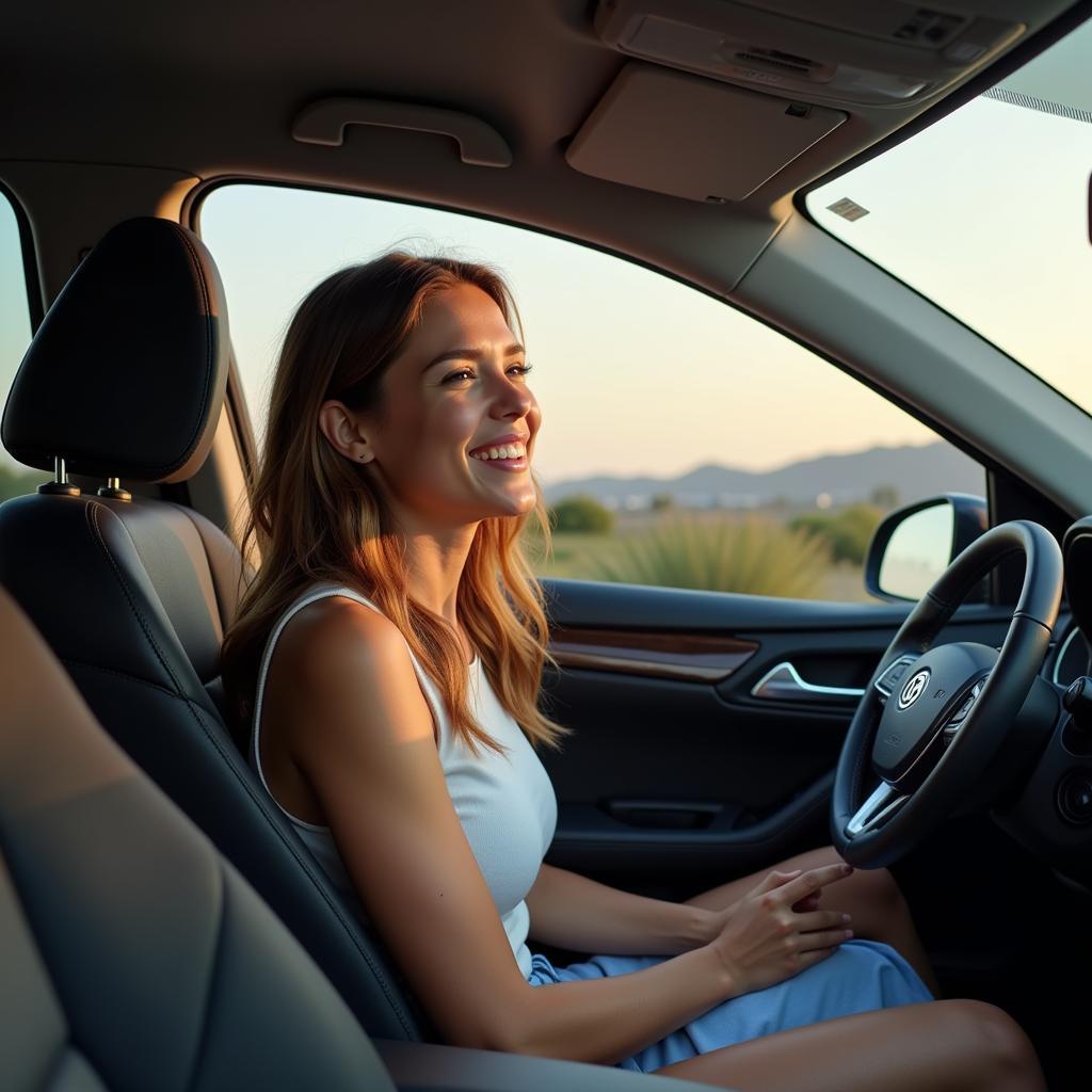 Comfortable Car Interior with AC