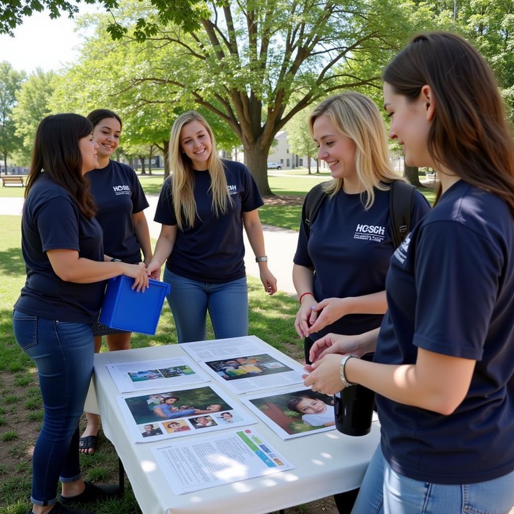 HCSC volunteers at a community health fair