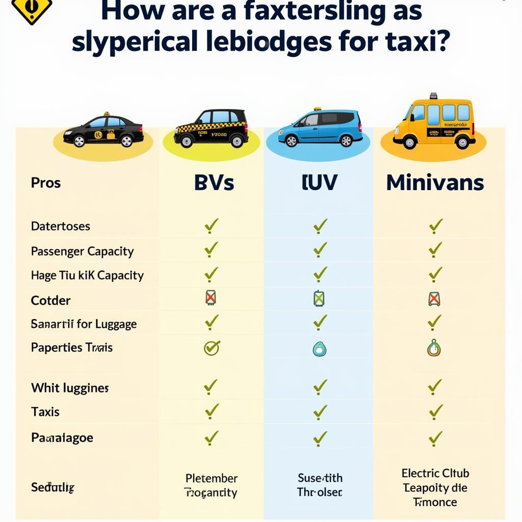 Comparing Car Types for Taxi Service