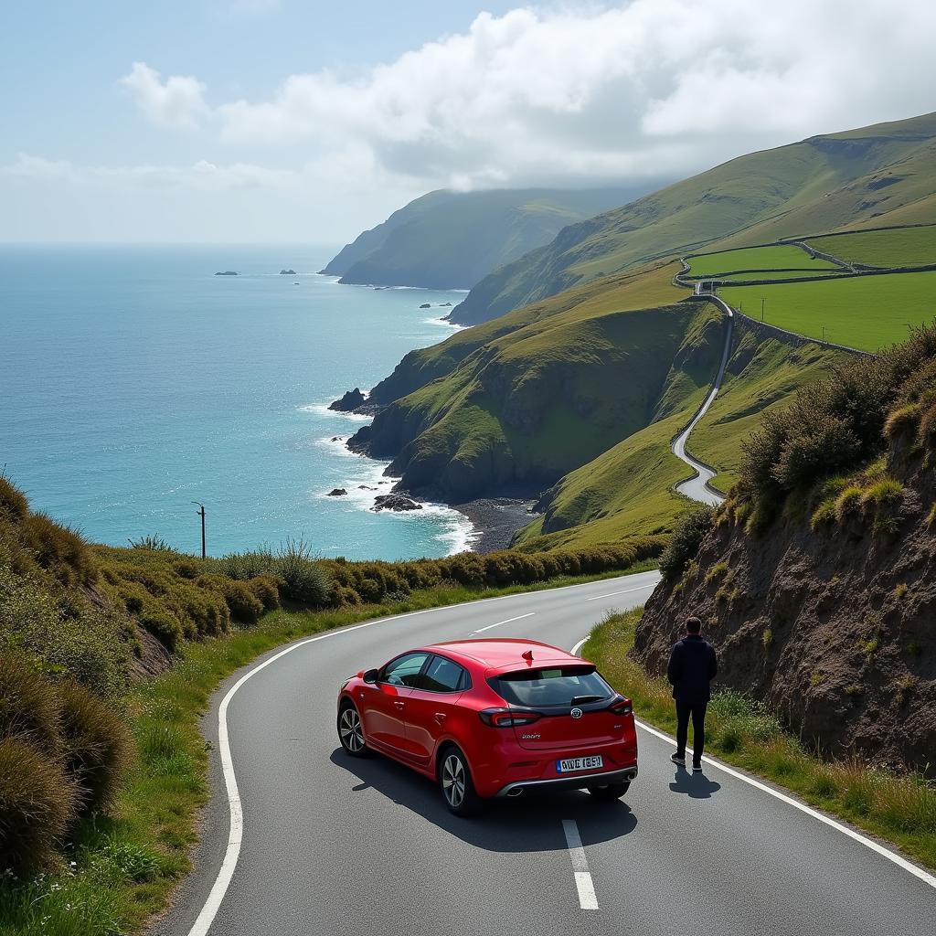 Car Breakdown on a Cornish Road