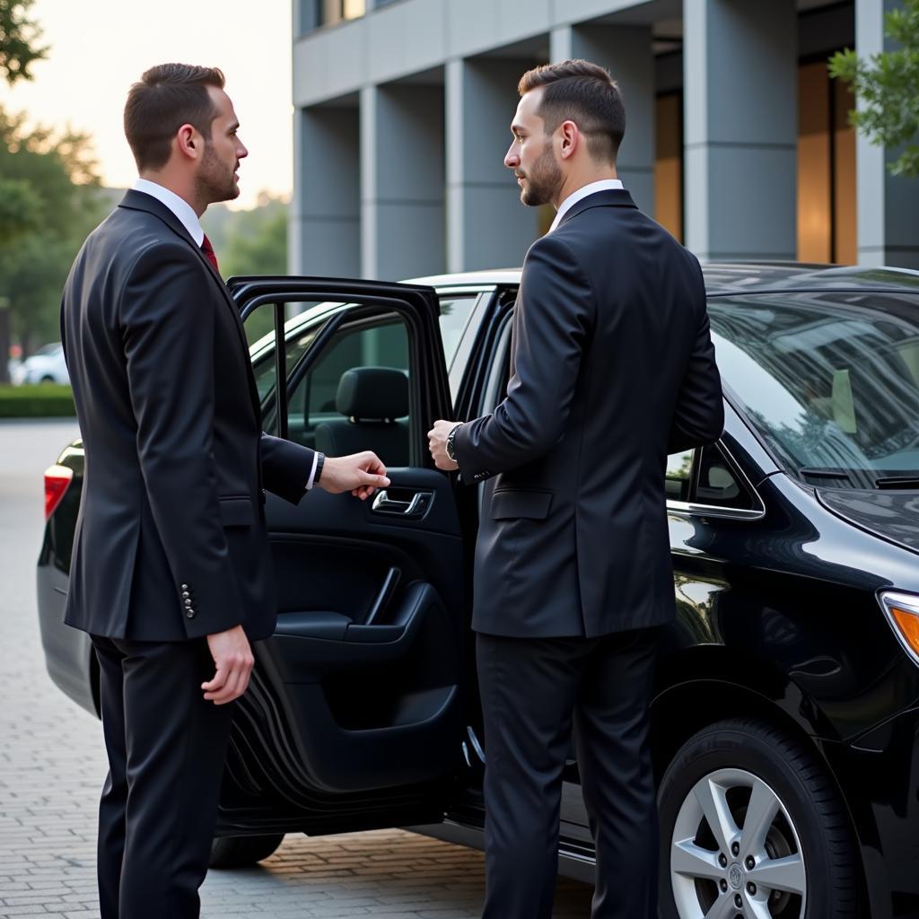 Corporate black car service in downtown San Antonio