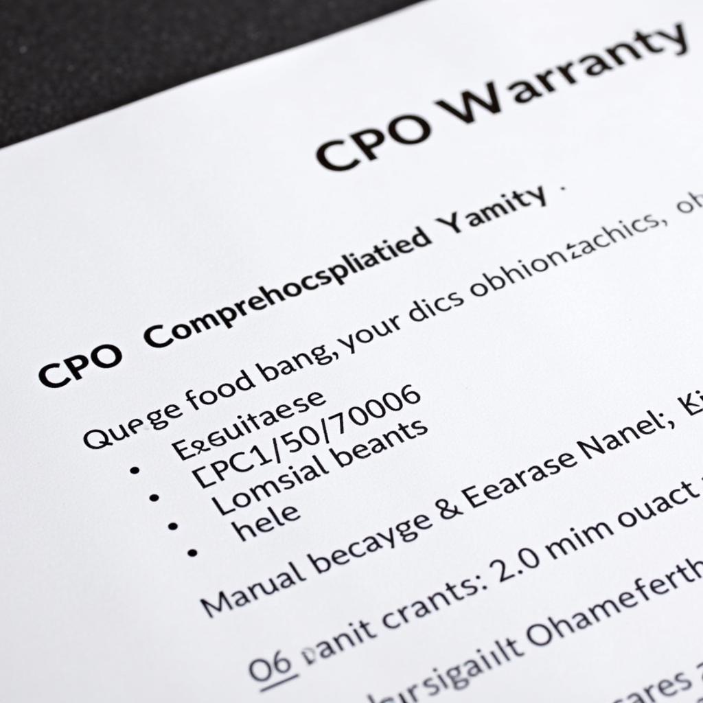 CPO Warranty Coverage