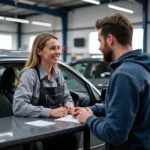 Customer Service at Car Repair Shop