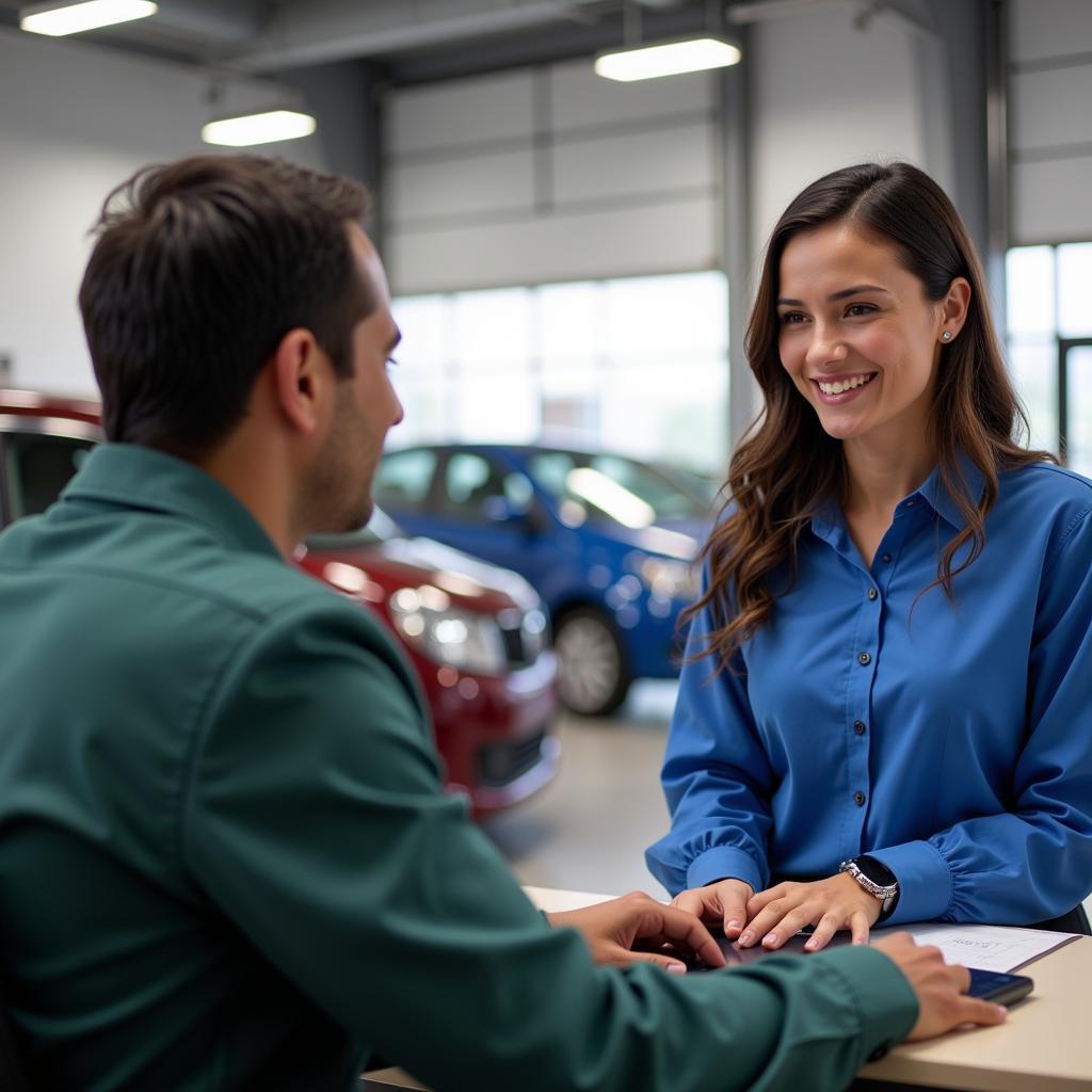 Customer Service at Car Service Center