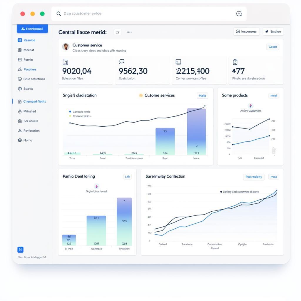  A digital dashboard displaying key customer service metrics