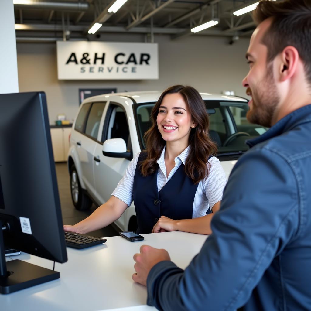 Friendly customer service representative at A&H Car Services Wimbledon