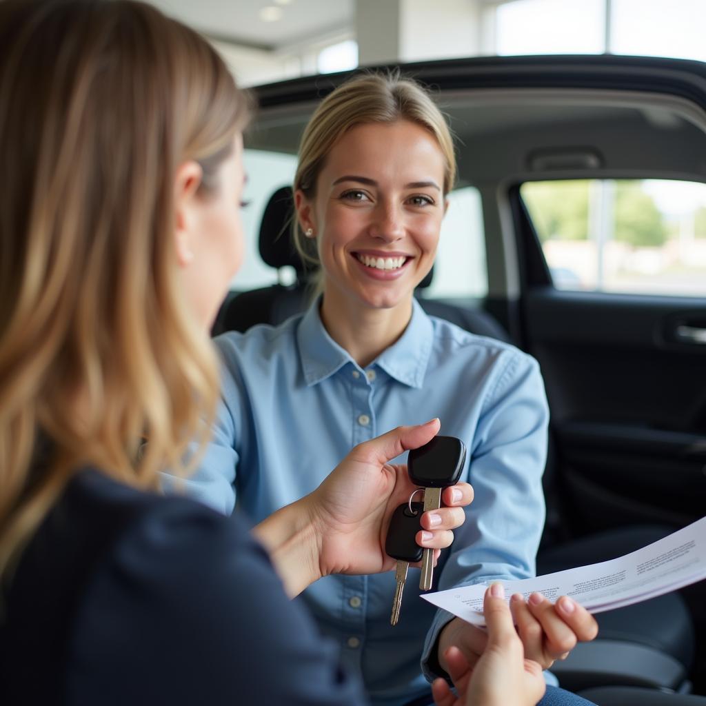 Customer Service Representative Helping Customer