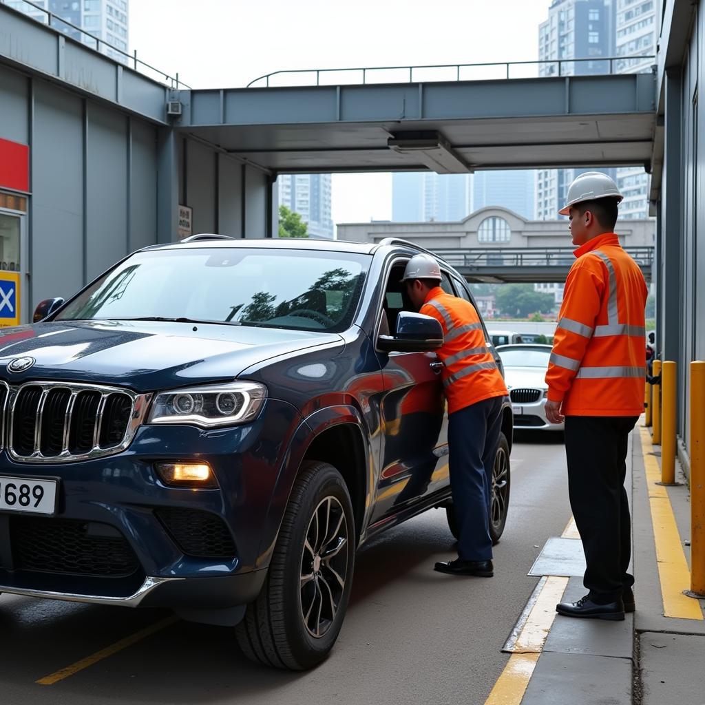 Customs Checkpoint Car Inspection