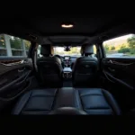 Luxurious Interior of a Black Car