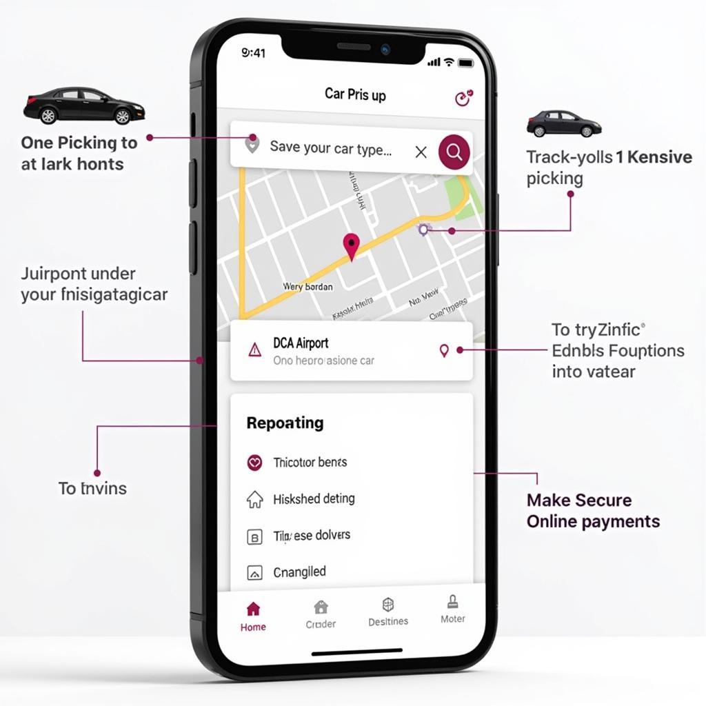 Booking a DCA Car Service on a Mobile App