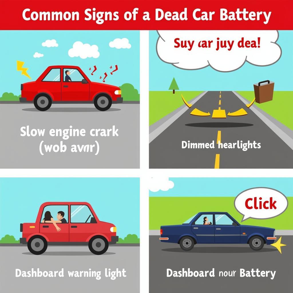 Dead Car Battery Signs