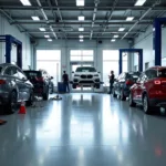 Modern Car Dealership Service Department