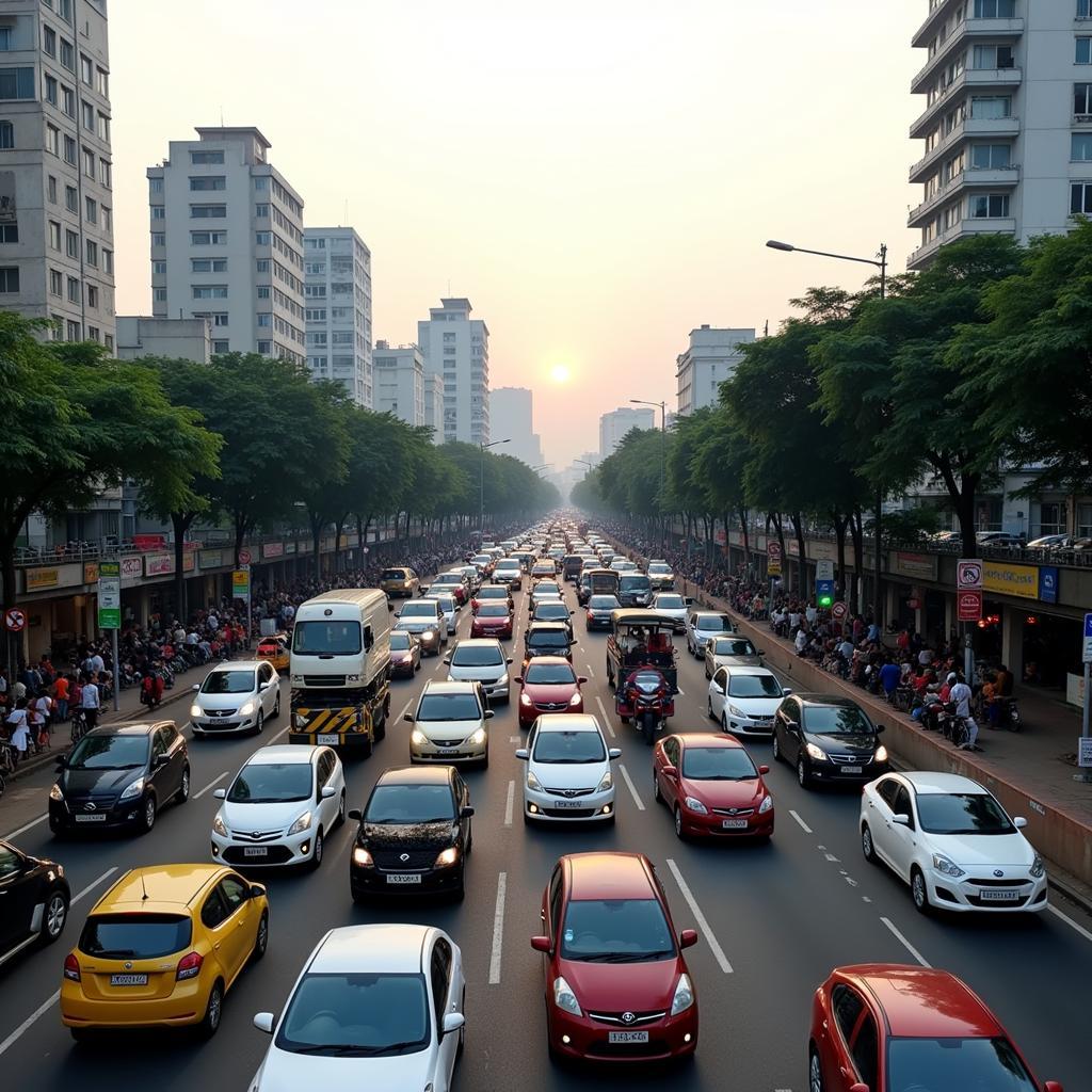 Navigating Dhaka's Traffic