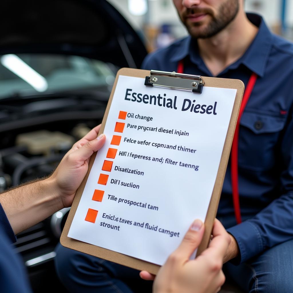 Diesel Car Service Checklist