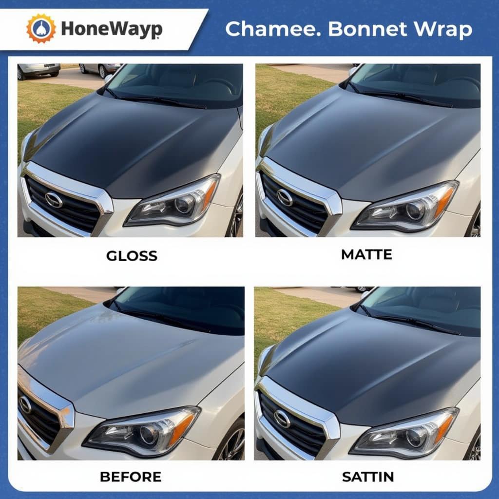 Car Bonnet Wrap Finishes: Gloss, Matte, Satin