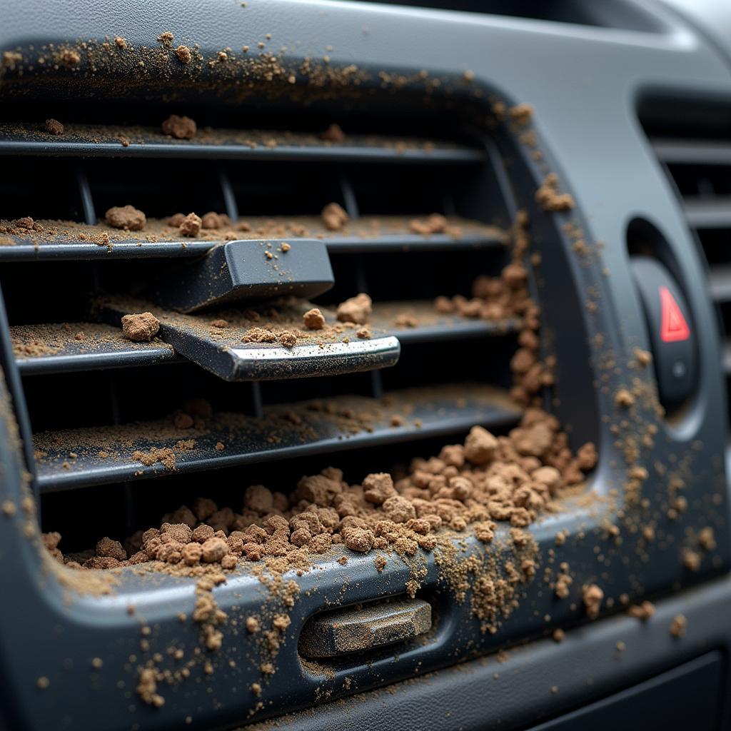 Dirty Car AC Evaporator