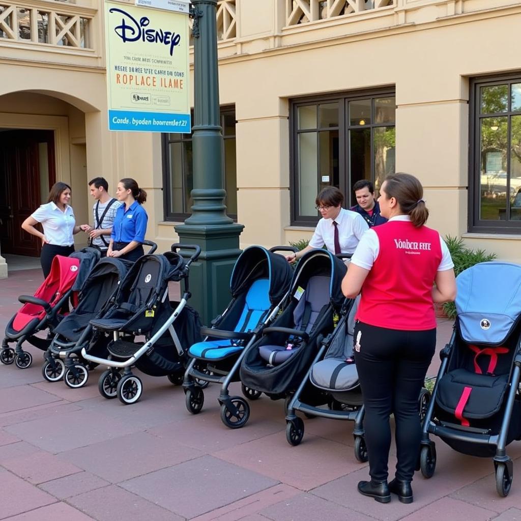 Disney stroller rental location at Epcot.