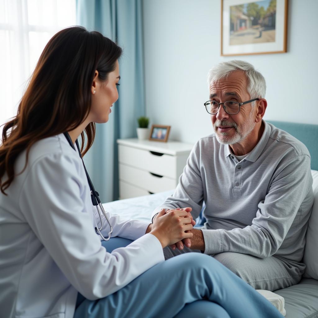 Doctor Comforting Patient Holding Hands