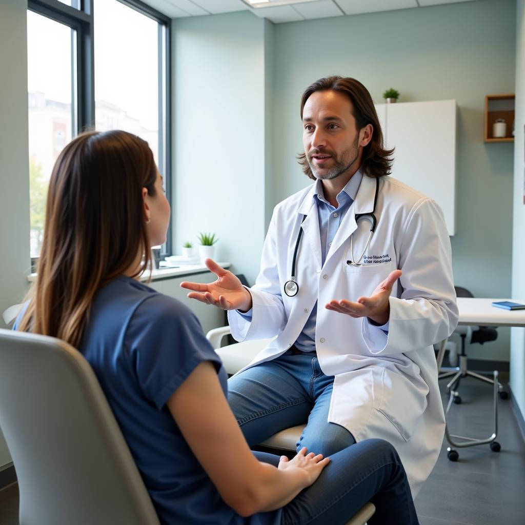 Doctor discussing treatment options with patient