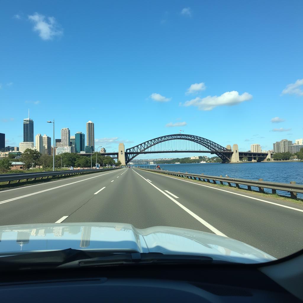 Driving Along Brisbane River