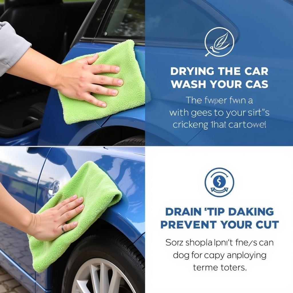 Drying Car with Microfiber Towel 