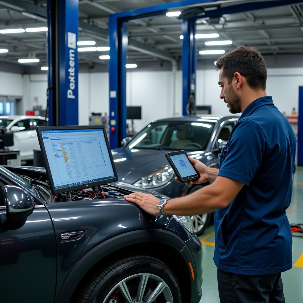 Modern Diagnostic Equipment at a Dubai Car Service Center