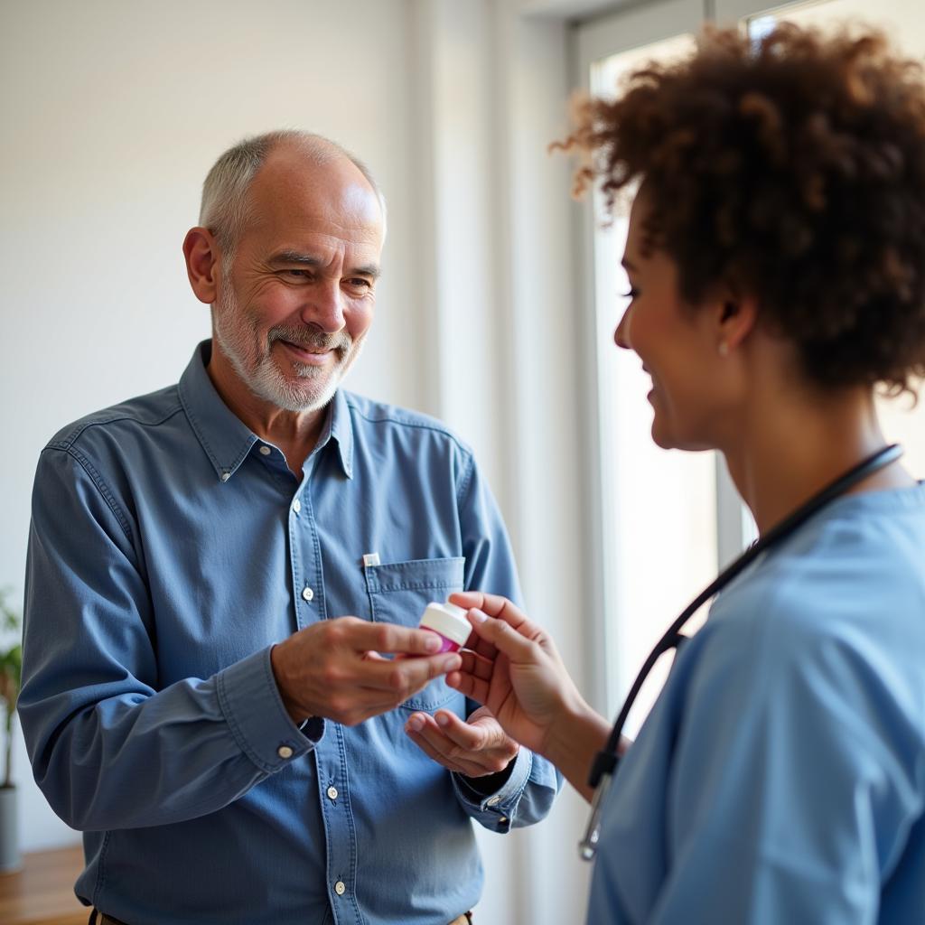 Elderly Man Receiving Home Care