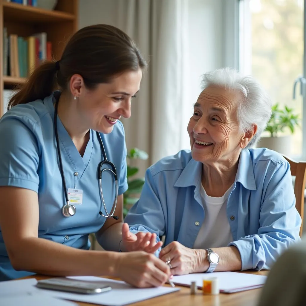 Elderly Patient Receiving Home Health Care